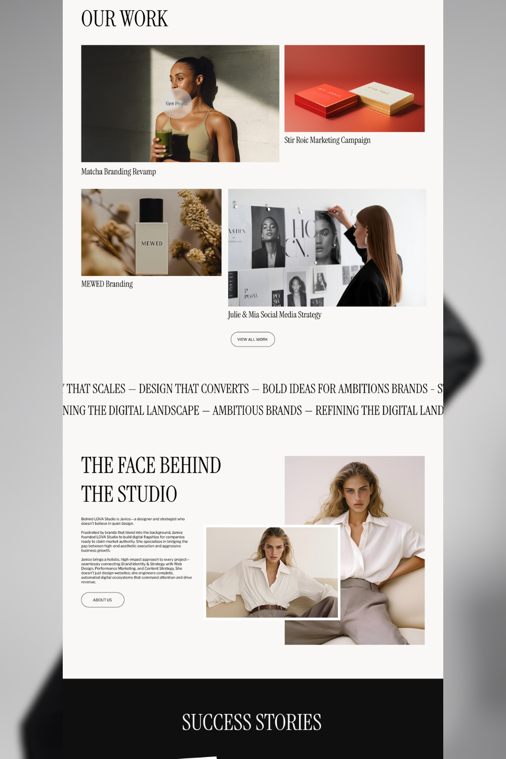 LOVA Studio - Marketing Agency Framer Website Template